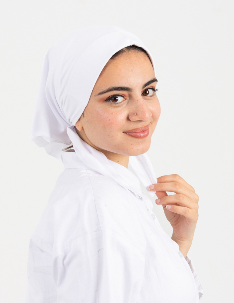 White Jamila Triangular Bandana