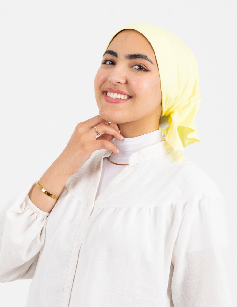 Light Yellow Jamila Triangular Bandana