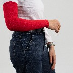 Red  Jamila wrist replacement sleeves