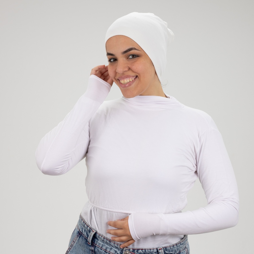 White Crop Top Long Sleeve