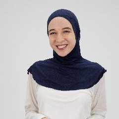 Navy Headscarf Neck Inner Cap 