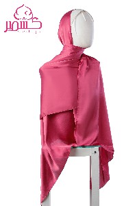 Hot pink plain satin scarf 