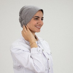 Silver Gray Jamila Kuwaiti Inner cap