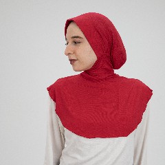 Red Jamila Headscarf neck with doaama