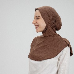 Brown Jamila Headscarf neck with doaama