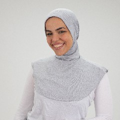 Melange Gray Jamila Headscarf neck with doaama