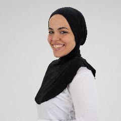 Black  Jamila Headscarf neck without doaama