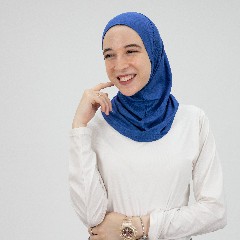 مصنع جميلة تلبيسه حجاب صغير ازرق انديجو