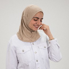 مصنع جميلة تلبيسه حجاب صغير بيج غامق