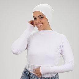 White Crop Top Long Sleeve