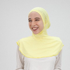 Light Yellow Headscarf Neck Inner Cap Without Doaama