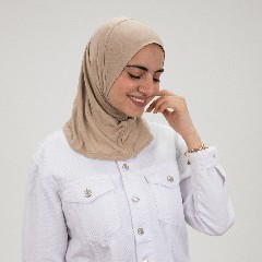 Dark Beige Small Headscarf 