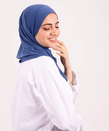 Dark Blue  Headscarf With Two Piece