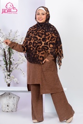  Brown tiger scarf 