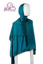 Teal plain satin scarf 