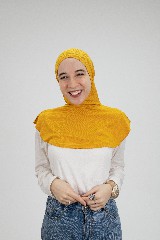 Mustard Jamila Headscarf neck without doaama