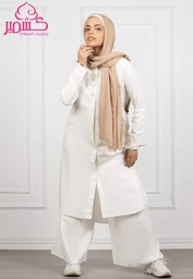 Beige cotton scarf