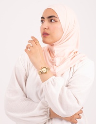 مصنع كشمير تلبيسه حجاب قطعتين بدون خياطة  اوف وايت 