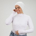 White Jamila Crop top long sleevetest